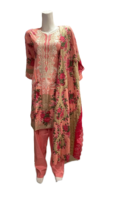 34 Sarah Embroidered Lawn with Lawn Dupatta 6