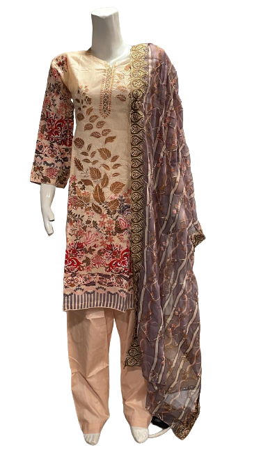 26 Sarah Embroidered Lawn with Lawn Dupatta 7