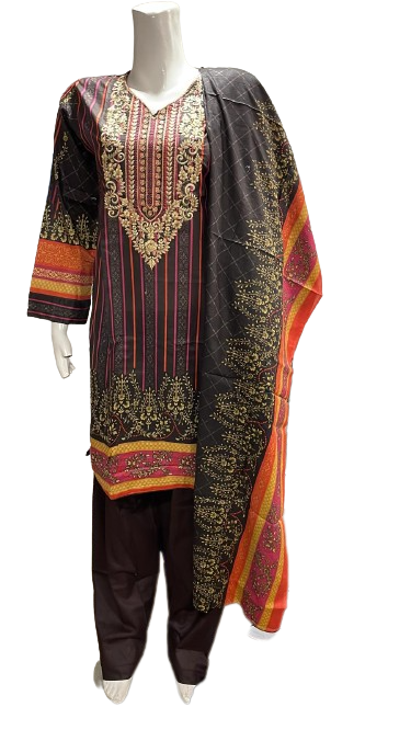 52 Sarah Embroidered Lawn with Lawn Dupatta 10