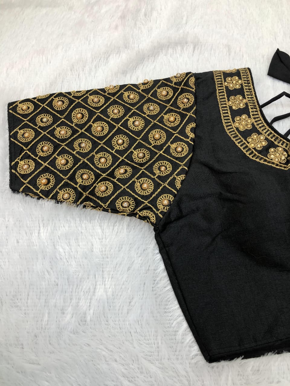 V8 Readymade Embroidery and Stone Blouse Size 38 (Can be adjusted to 36-42) D2