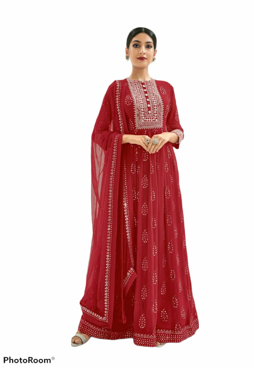 JF 7 Prime Rose Long Gown Jorjet   - Dark Red