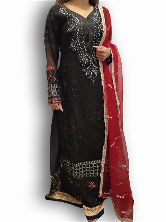 39 Georgette Salwar Suit 5122 Black