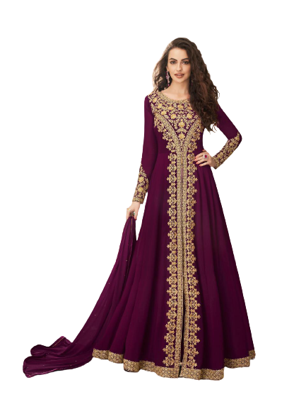 62 2 Aashirwad Gulkand Heavy Georgette Embroidered Anarkali 3